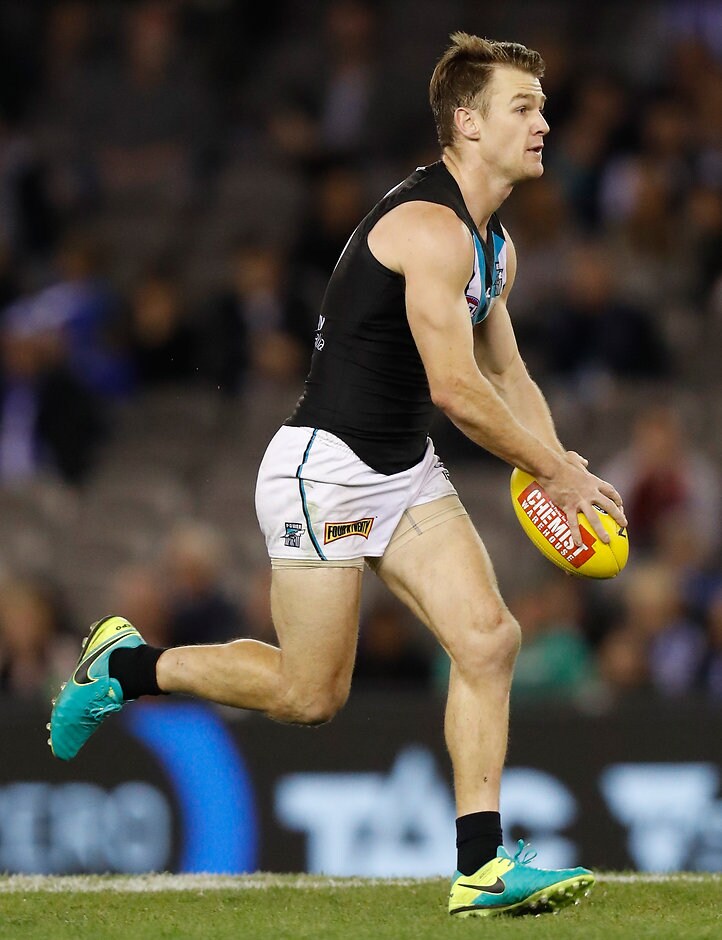 AFL 2016 Rd 17 - North Melbourne v Port Adelaide MELBOURNE, AUSTRALIA - JULY 16: Robbie Gray of the Power in action during the 2016 AFL Round 17 match between the North Melbourne Kangaroos and Port Adelaide Power at Etihad Stadium on July 16, 2016 in Melbourne, Australia. (Photo by Michael Willson/AFL Media)